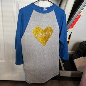 Glitter blues 3/4 length t-shirt